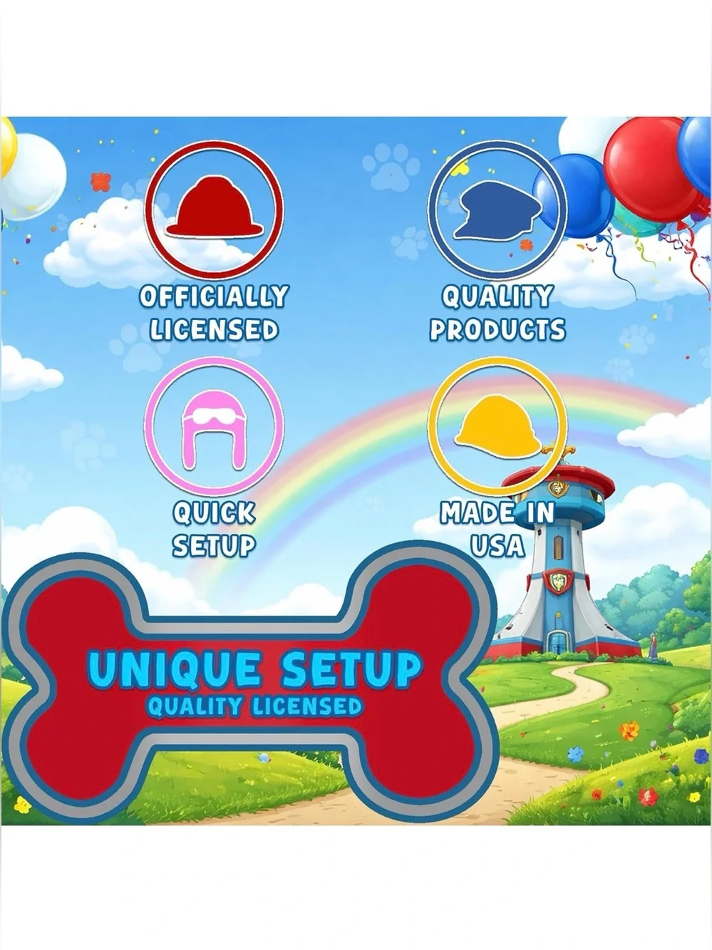 Paw Patrol Party Favor Bags & Sticker Set - Red, Yellow, Blue, Pink 52pcs NEW